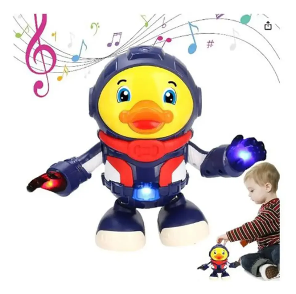 Pato Bailando Juguete Camina Divertido Iluminado Con Música 3