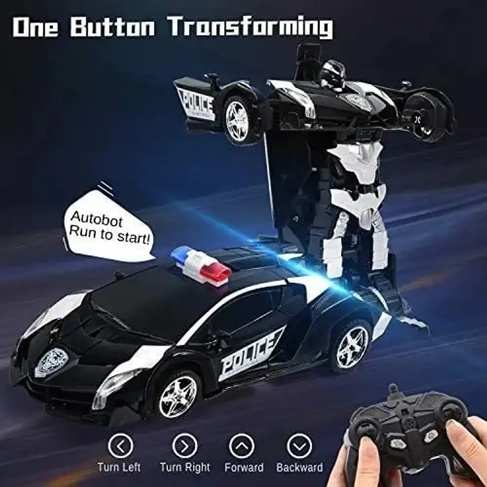 Auto Transformable Control Remoto Yolomark Rc 10km/h 50m Negro 3