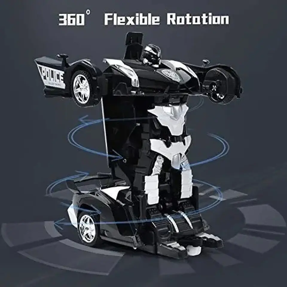 Auto Transformable Control Remoto Yolomark Rc 10km/h 50m Negro 4