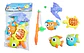 Juego Peces, Animales Marinos Juguete Caña Pescar X6 Figuras - Miniatura 1