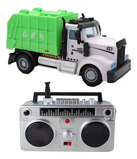 Camión Recolector Control Remoto Recargable + Baterias