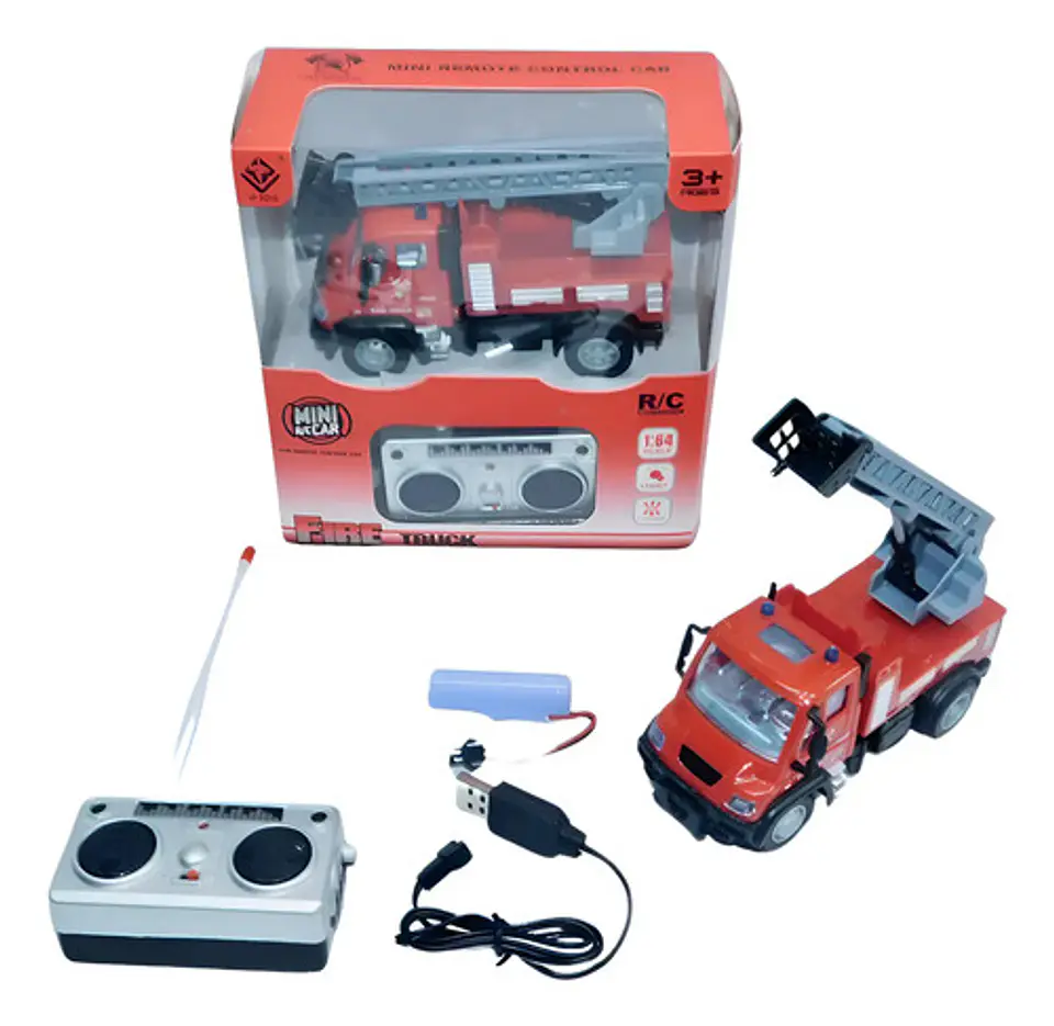Carro Control Remoto Bomberos Recargable Luces 1