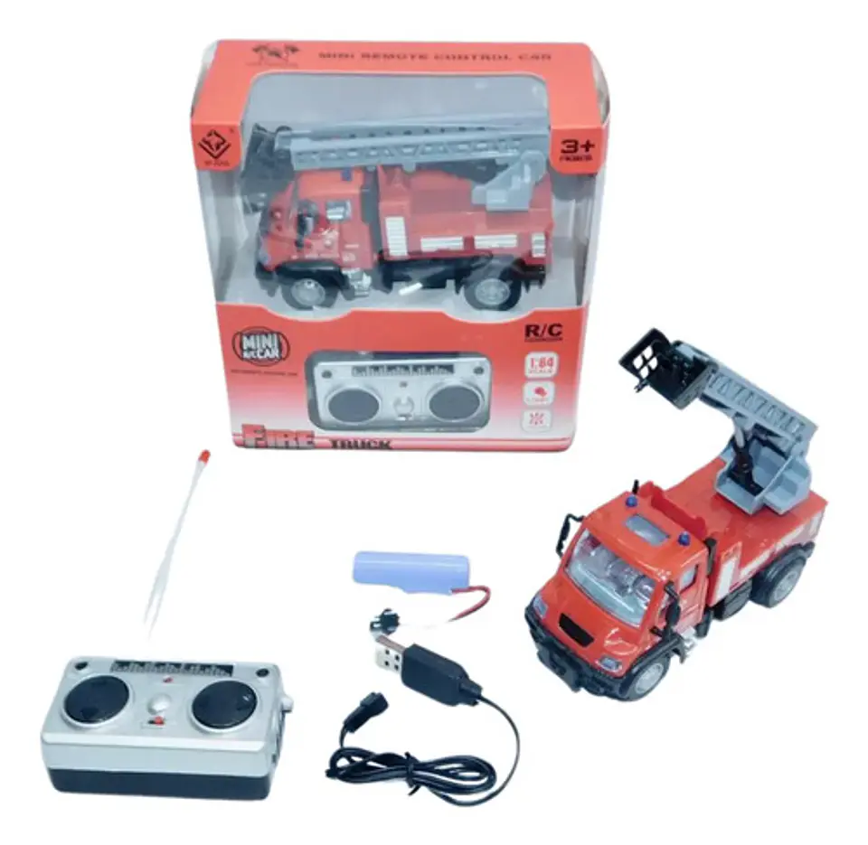 Carro Control Remoto Bomberos Recargable Luces 2