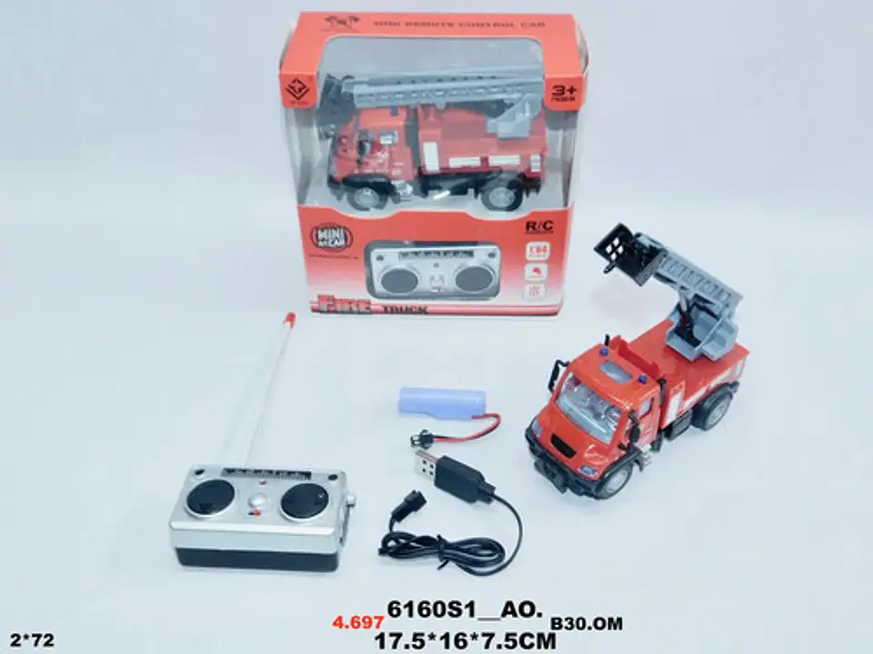 Carro Control Remoto Bomberos Recargable Luces 3