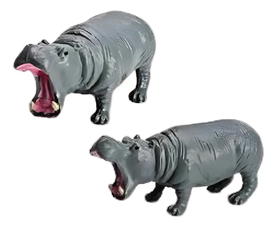 Juguetes Granja Animalitos Hipopótamo Pesebre 1