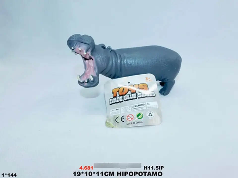 Juguetes Granja Animalitos Hipopótamo Pesebre 3
