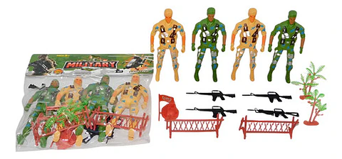 Soldados Militares 4 Juguete Figuras Acción Juego Niños