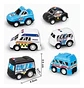 Juguete Carros Policías Ambulancias X6 Und De Impulso - Miniatura 2