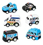 Juguete Carros Policías Ambulancias X6 Und De Impulso - Miniatura 3
