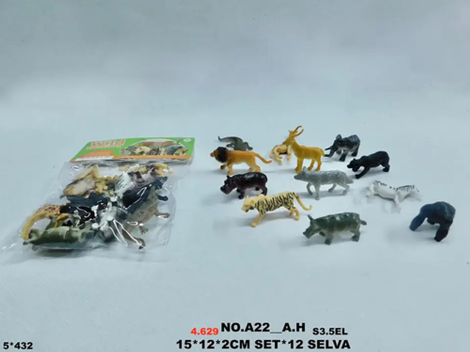 Juguetes Granja Animalitos Selva León Tigre Lobo Pesebre X12 3