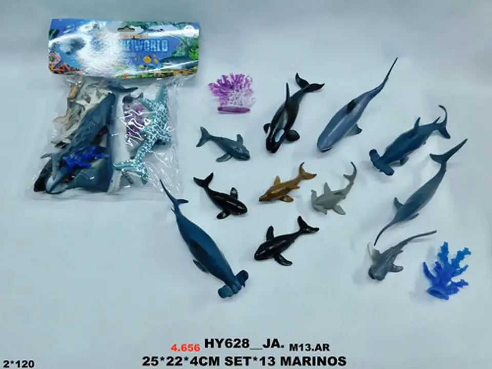 Juguetes Marinos Tiburón Coral Ballena  Animales Piscina 2