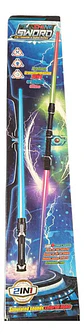 Juguete Espada De Guerra Espacial Con Luz Y Sonido Navidad - Miniatura 5