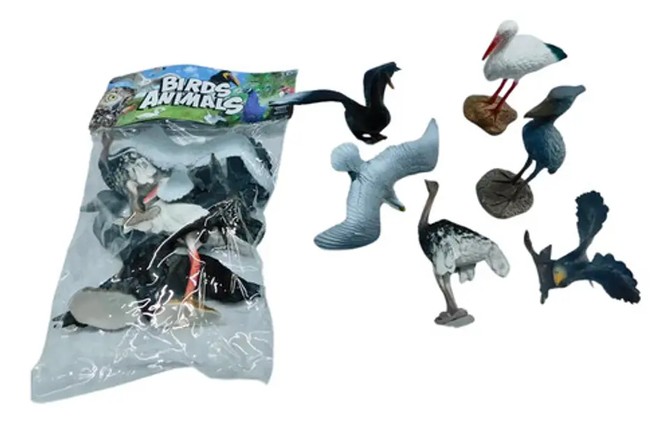Juguetes Granja Animalitos Aves Cigüeña Pelicano  Pesebre 1