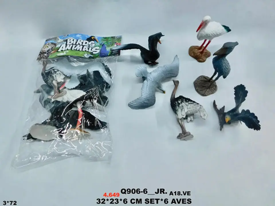 Juguetes Granja Animalitos Aves Cigüeña Pelicano  Pesebre 2
