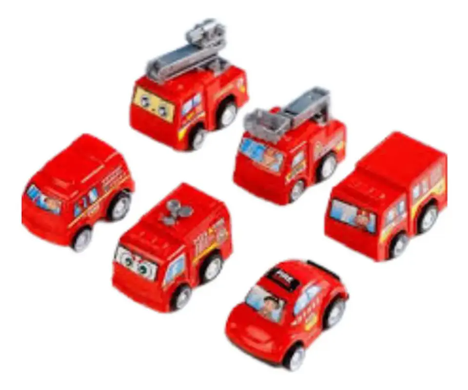 Juguete Carros  Bomberos  X6 Und De Impulso 4