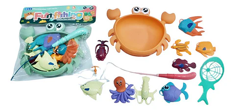 Juego Peces, Animales Marinos Juguete Caña De Pescar