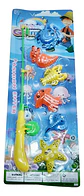 Caña Pescar Juego Peces Animales Marinos Juguete  X6 Figuras - Miniatura 1