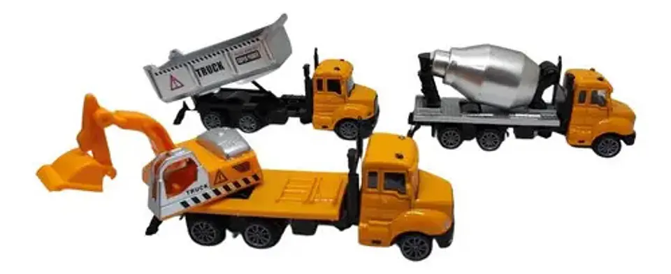 Construcción Carros Volqueta Camión Juguete Niños Metálicos 3