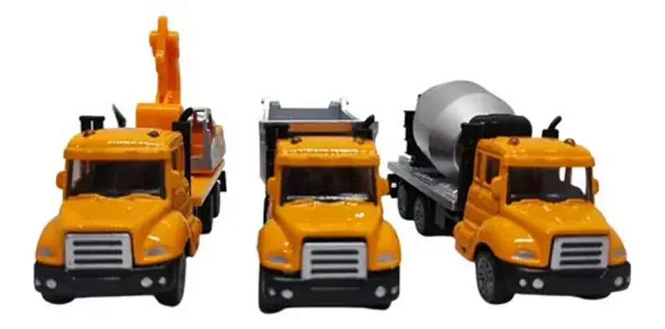 Construcción Carros Volqueta Camión Juguete Niños Metálicos 4