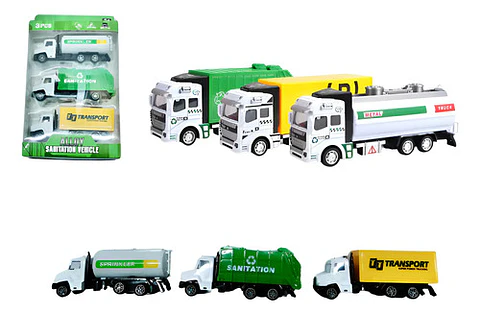 Camión Basura Recolector Tanque Metal  Niños Juguete X3und