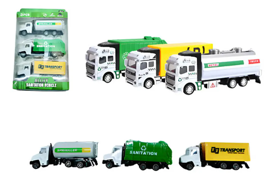Camión Basura Recolector Tanque Metal  Niños Juguete X3und 1