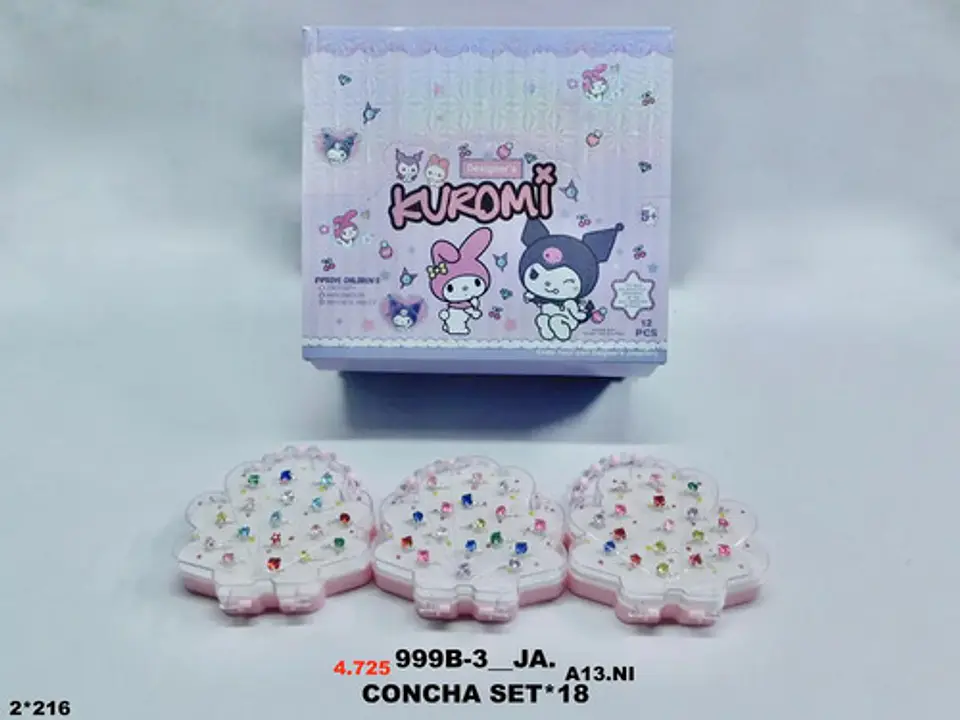 Juego Anillos Fantasía Resina Estuche Lujo Kuromi  Juguetes 3
