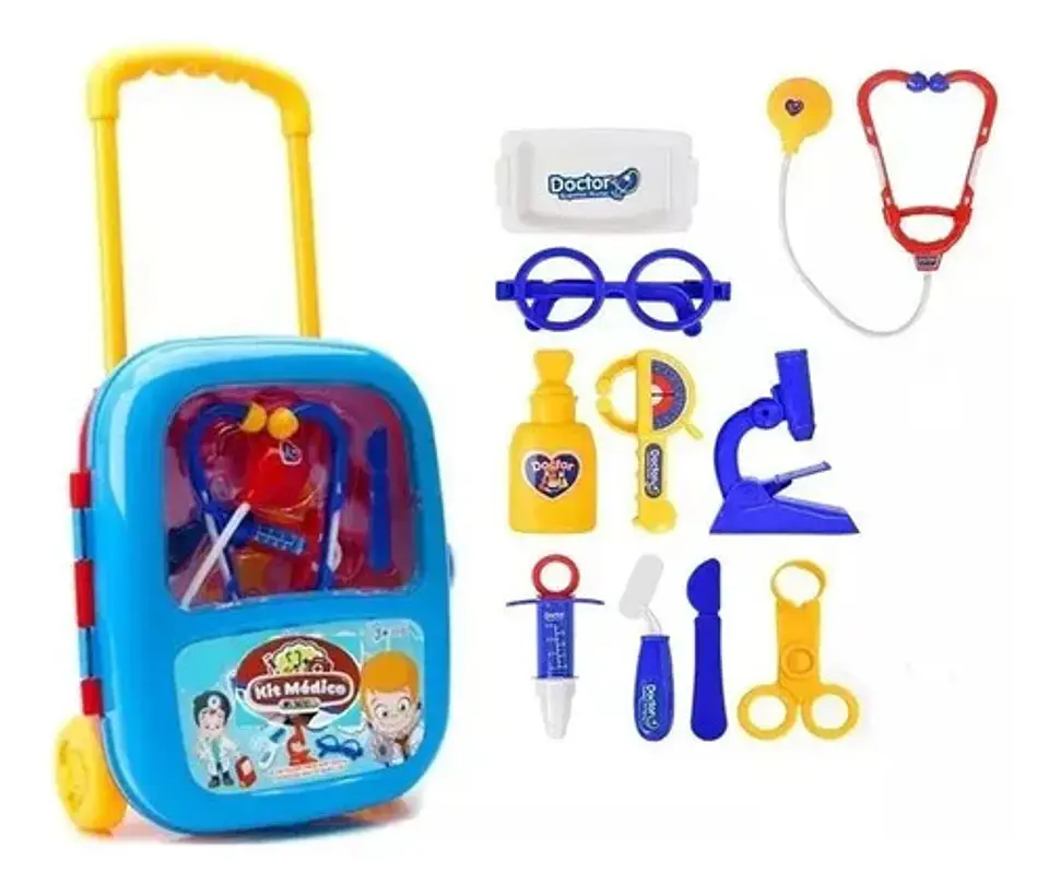 Botiquín Médico, Maleta Con Rueda  Juguete Doctor Niños 1