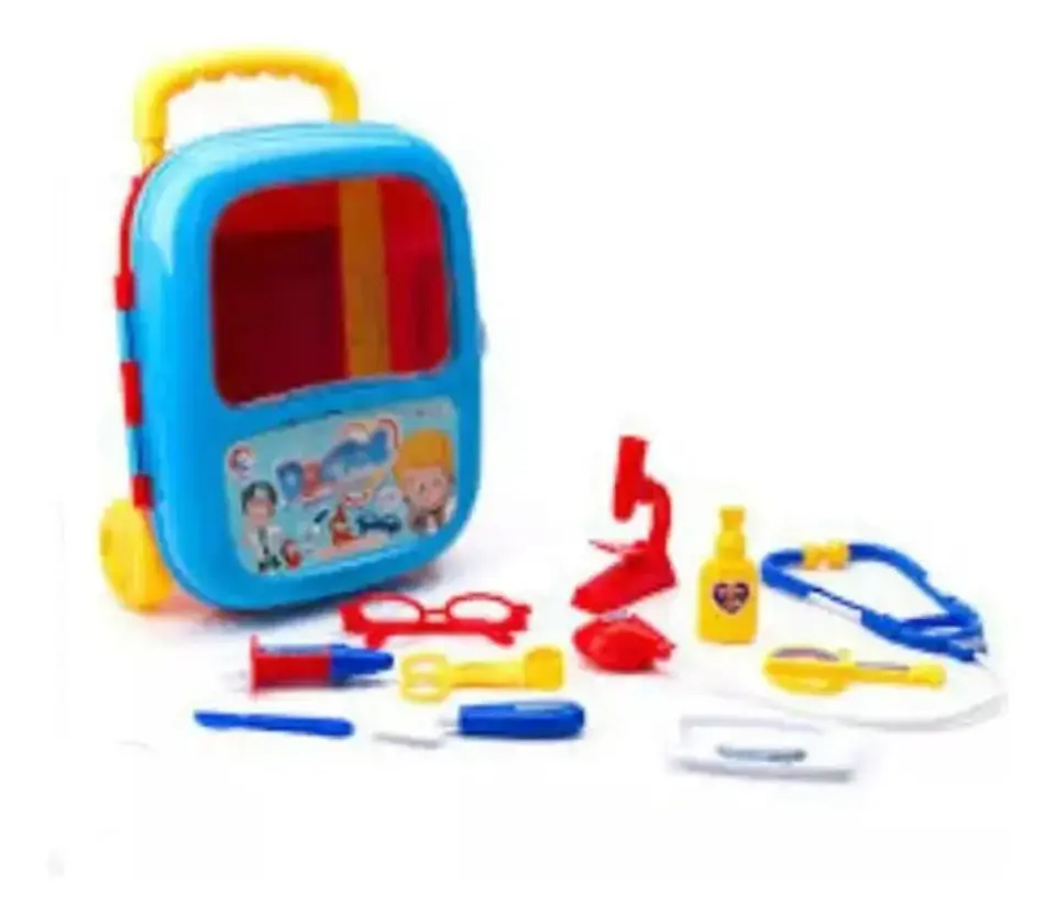 Botiquín Médico, Maleta Con Rueda  Juguete Doctor Niños 2