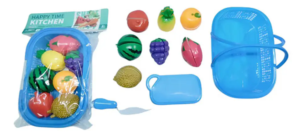 Canasta Frutas Losa Juguete Juego Cocina Niños Verduras 1