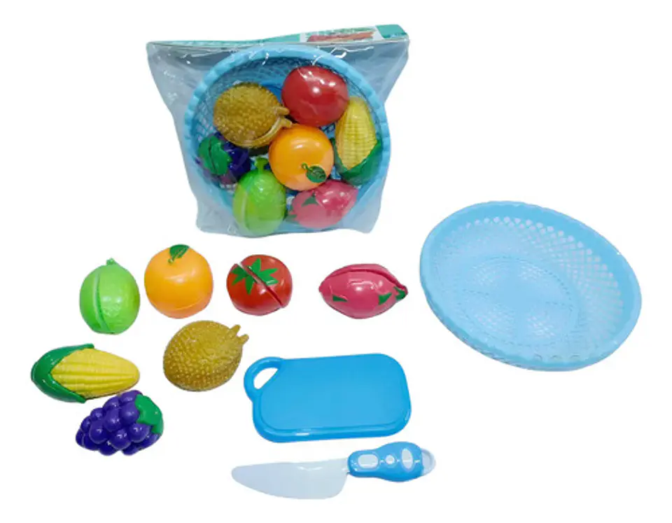 Frutas Losa Juguete Canasta Tabla Juego Cocina Niños Verdura 1