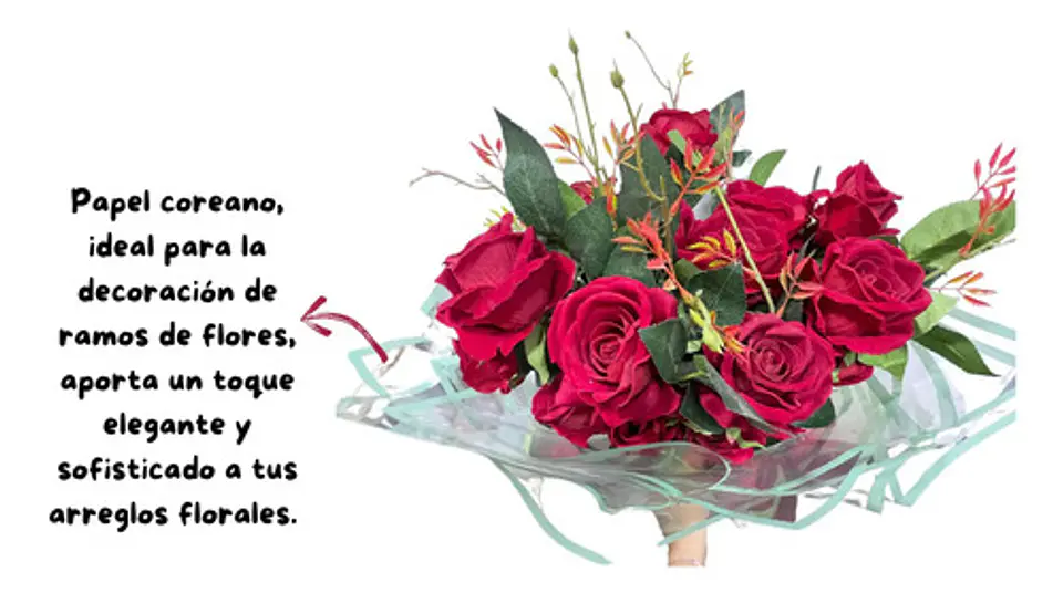Papel Coreano Para Decoracion Regalo Para Flores 20 Pliegos 3