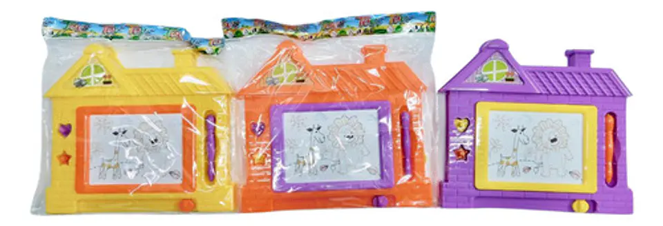 Juego Tablero Mágico Pizarra Casa  Didáctico Juguete 21cm 2