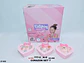 Juego Anillos Pulseras Niñas Estuche Lujo Corazón Juguetes - Miniatura 4
