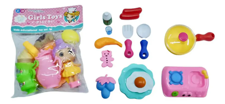 Juguete Muñecas Con Cocina Muñequitas Y Losa  Chef 1