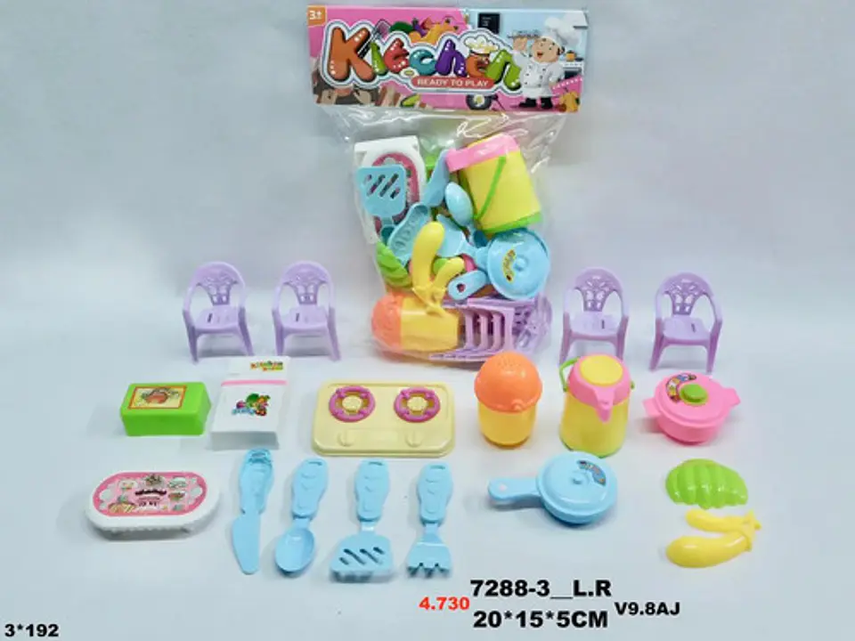 Losa Juguete Cubiertos Te Sillas Juego Cocina Niños 2