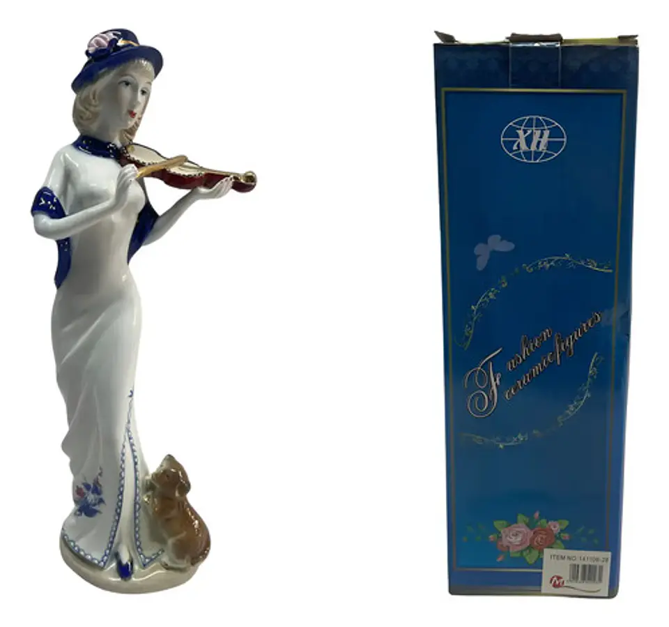 Muñecas Cerámica Decoración Musicales Porcelana 1
