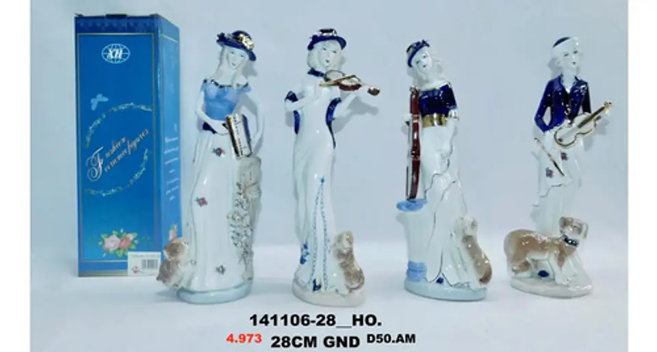 Muñecas Cerámica Decoración Musicales Porcelana 4