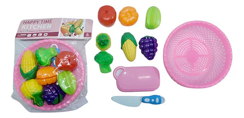 Frutas Losa Canasta Juguete Juego Cocina Niños Verduras Chef