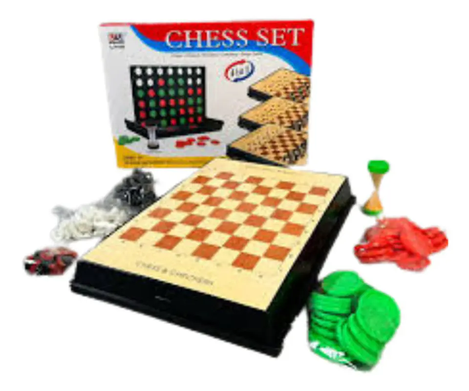 Juego 4 En 1 Juguetes  Ajedrez  Escalera Rummi 4