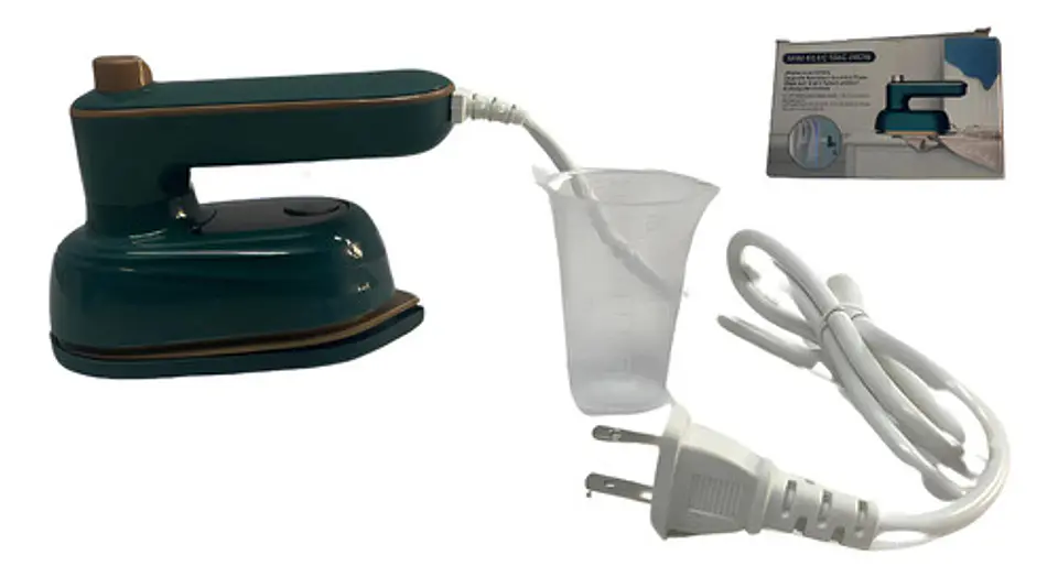 Mini Plancha Eléctrica D Viaje A Vapor De Ropa Taza Medidora 1