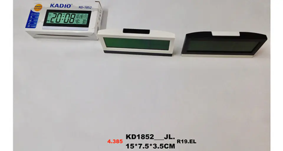 Reloj De Mesa Digital Con Temperatura Colores Negro Y Blanco 6