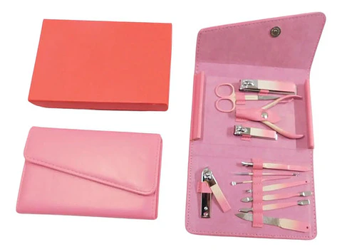 Kit Manicura Mazugi 12 Piezas Con Cortaúñas Empujador Cutículas Lima Pulidor