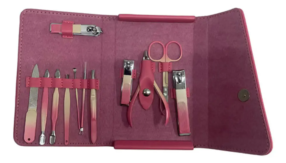 Kit Manicura Mazugi 12 Piezas Con Cortaúñas Empujador Cutículas Lima Pulidor 2