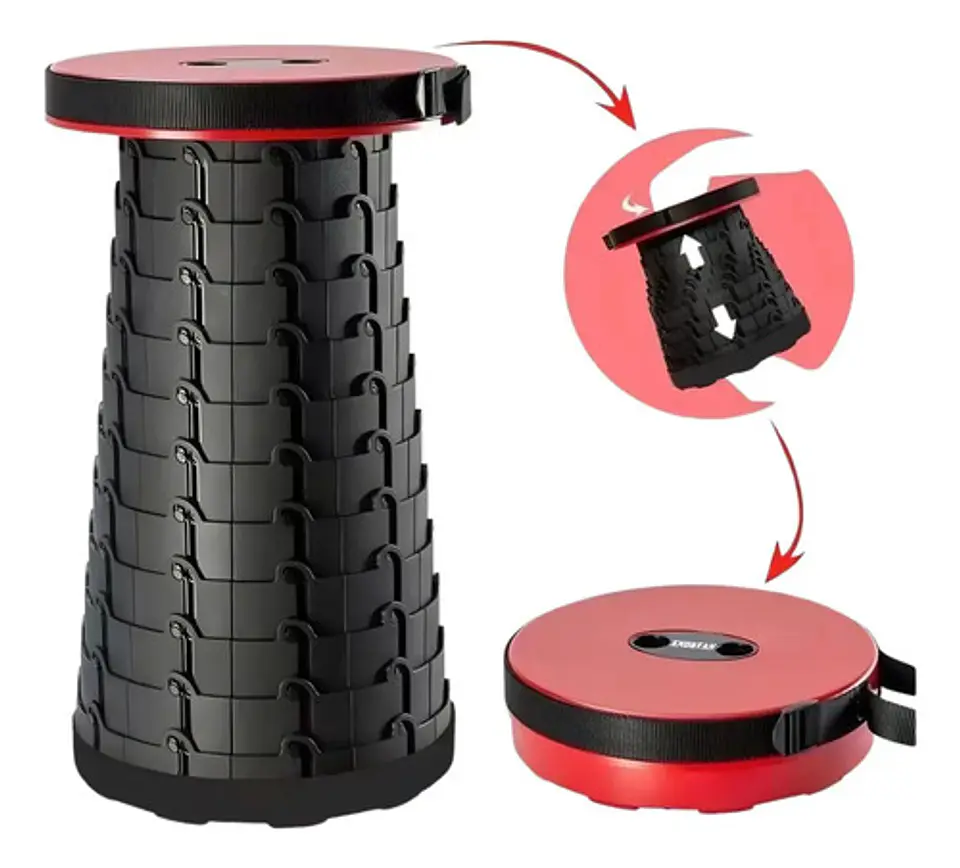 Silla Plegable Redonda Butaca Retráctil Resiste +100 Kg 3