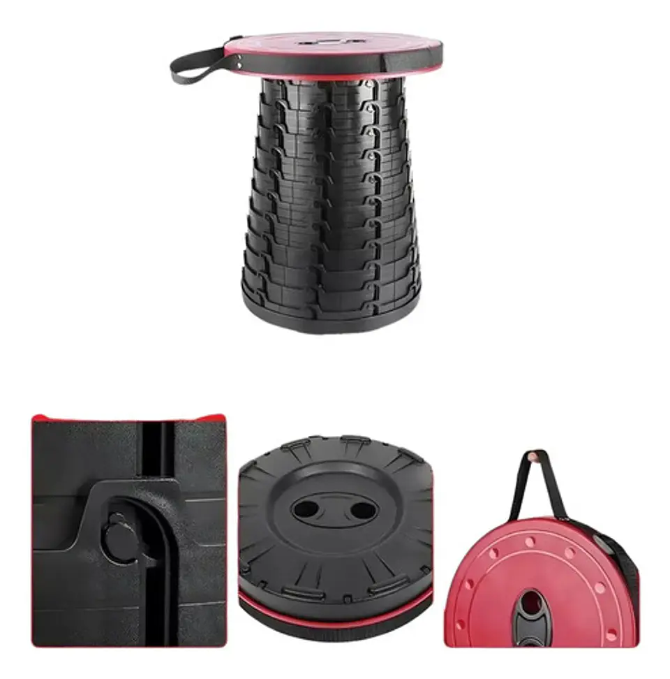 Silla Plegable Redonda Butaca Retráctil Resiste +100 Kg 4