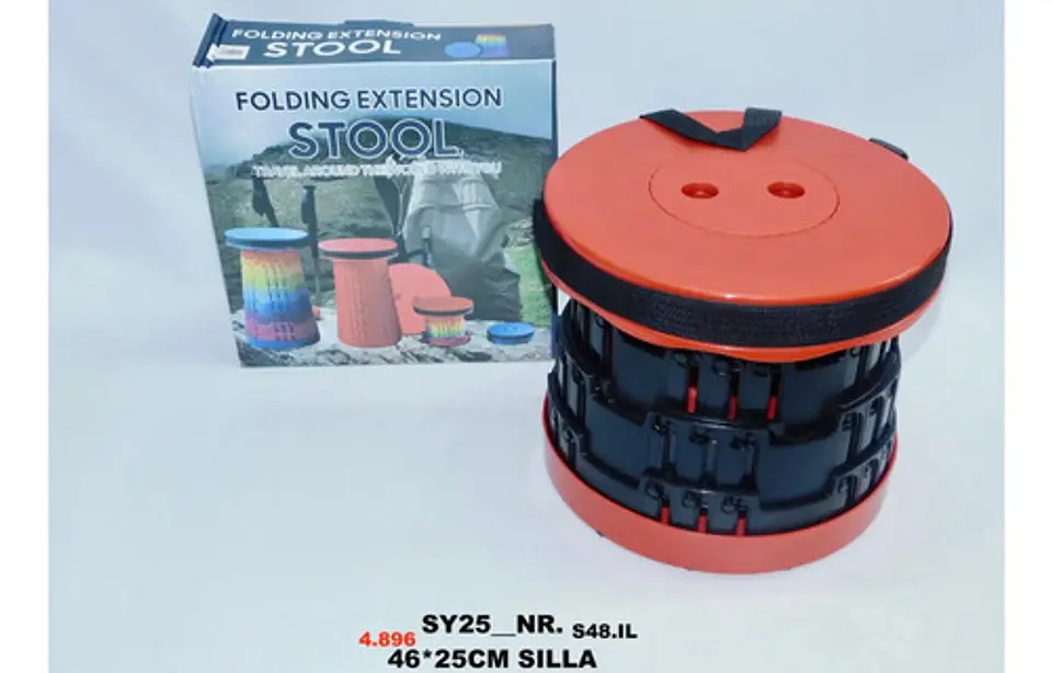 Silla Plegable Redonda Butaca Retráctil Resiste +100 Kg 9
