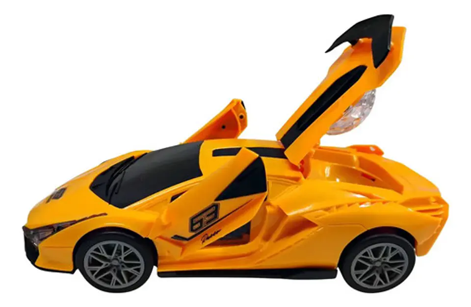 Carro Deportivo Amarillo Con Luces, Sonidos, Juguete Niño 3