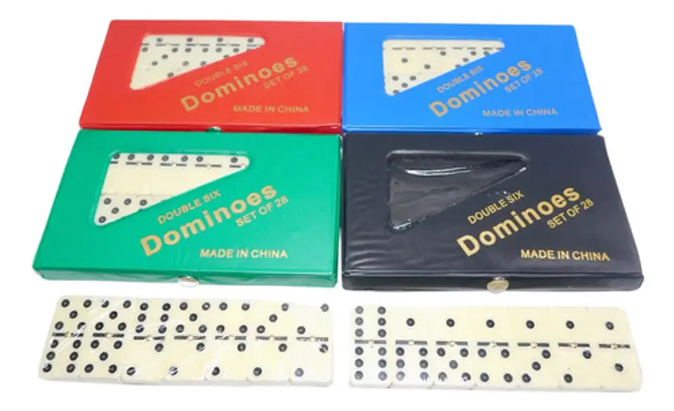 Juego De Mesa Domino Doble 6 Puntos Blanco Y Negro 28 Piezas 3