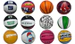 Mini Balón De Basquetbol Diseño De Colores Líneas Equipos - Miniatura 3
