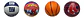 Mini Balón De Basquetbol Diseño De Colores Líneas Equipos - Miniatura 4